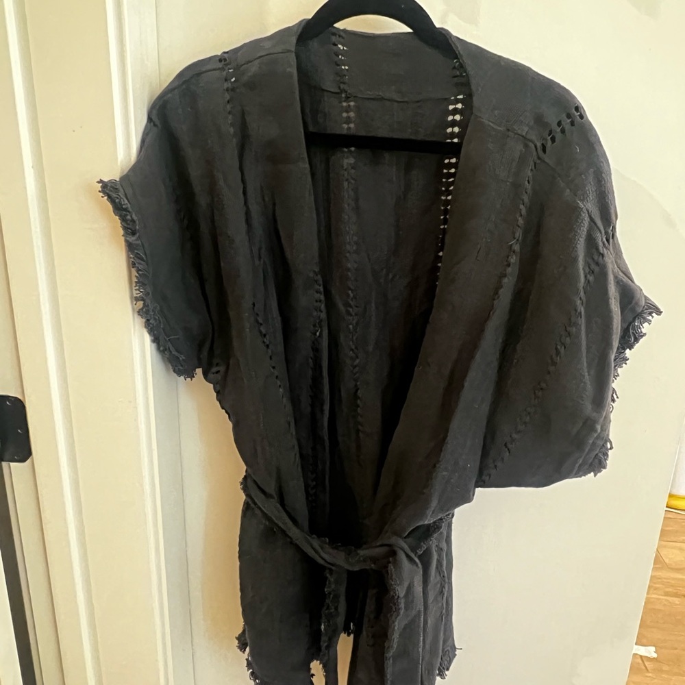 Lucky Brand Charcoal Kimono Cardigan